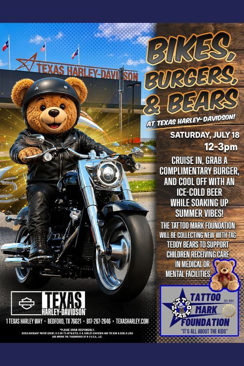 Tattoo Mark Foundation Texas Harley Davidson Event July 18 2026